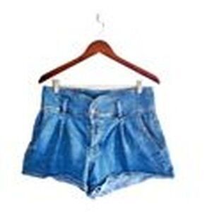 Hollister Womens Shorts Blue 1X Ultra High Rise 90s Y2K Plus Size 15/32 Jeans